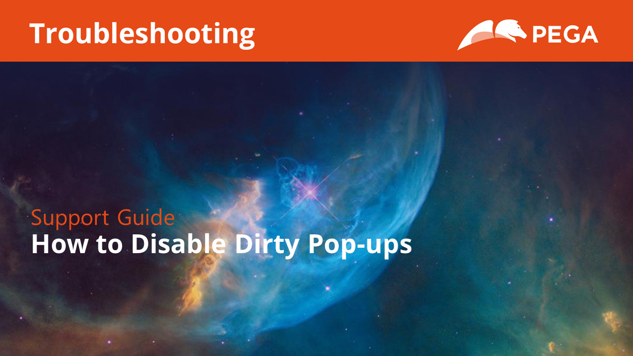 How to Disable Dirty Pop-ups