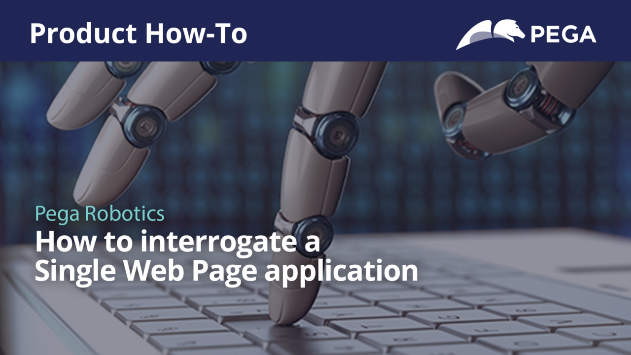 How to interrogate a Single Web Page application