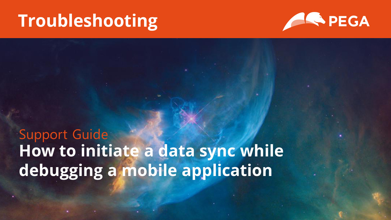 How to initiate a data sync while debugging a mobile application