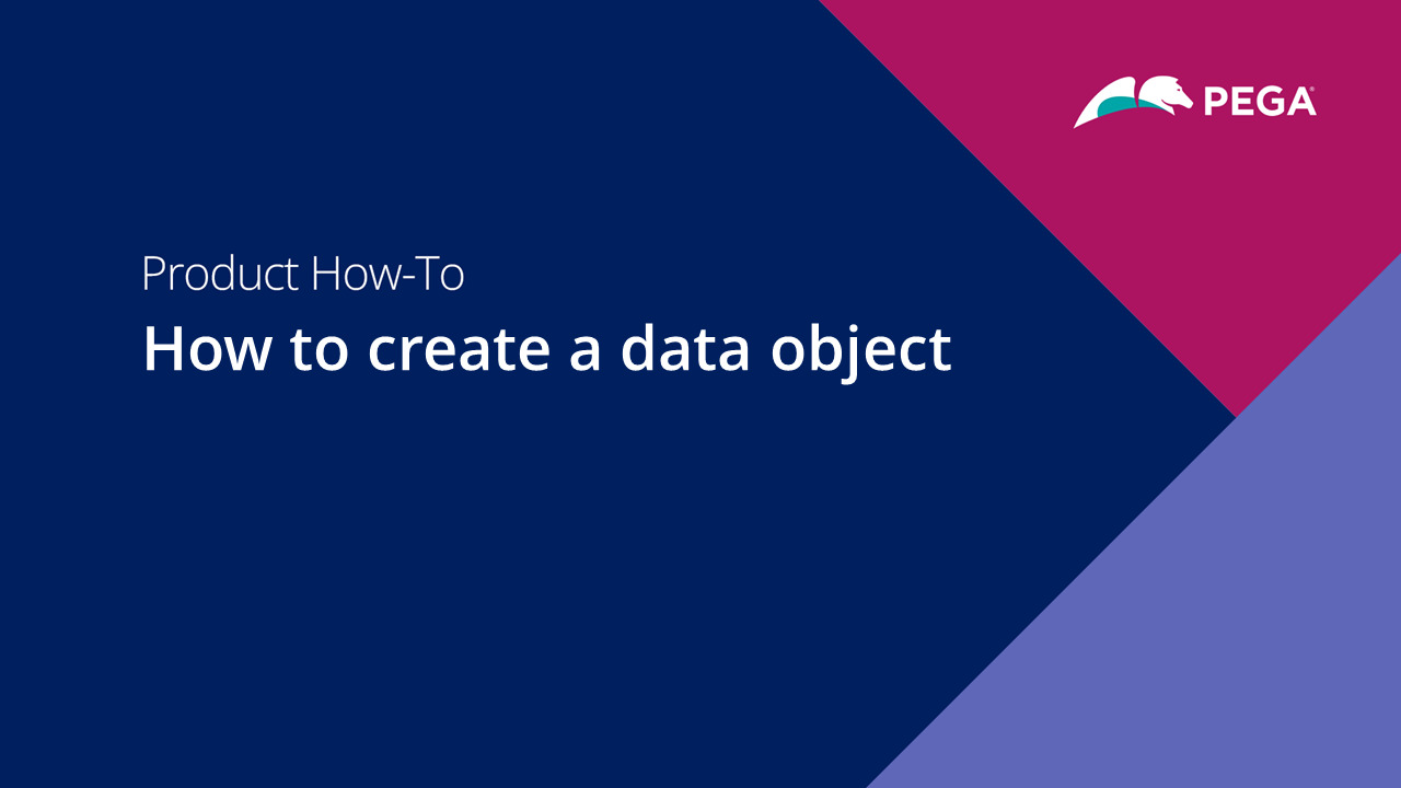 How to create a data object