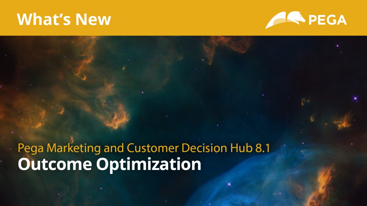 What's New - Outcome Optimization
