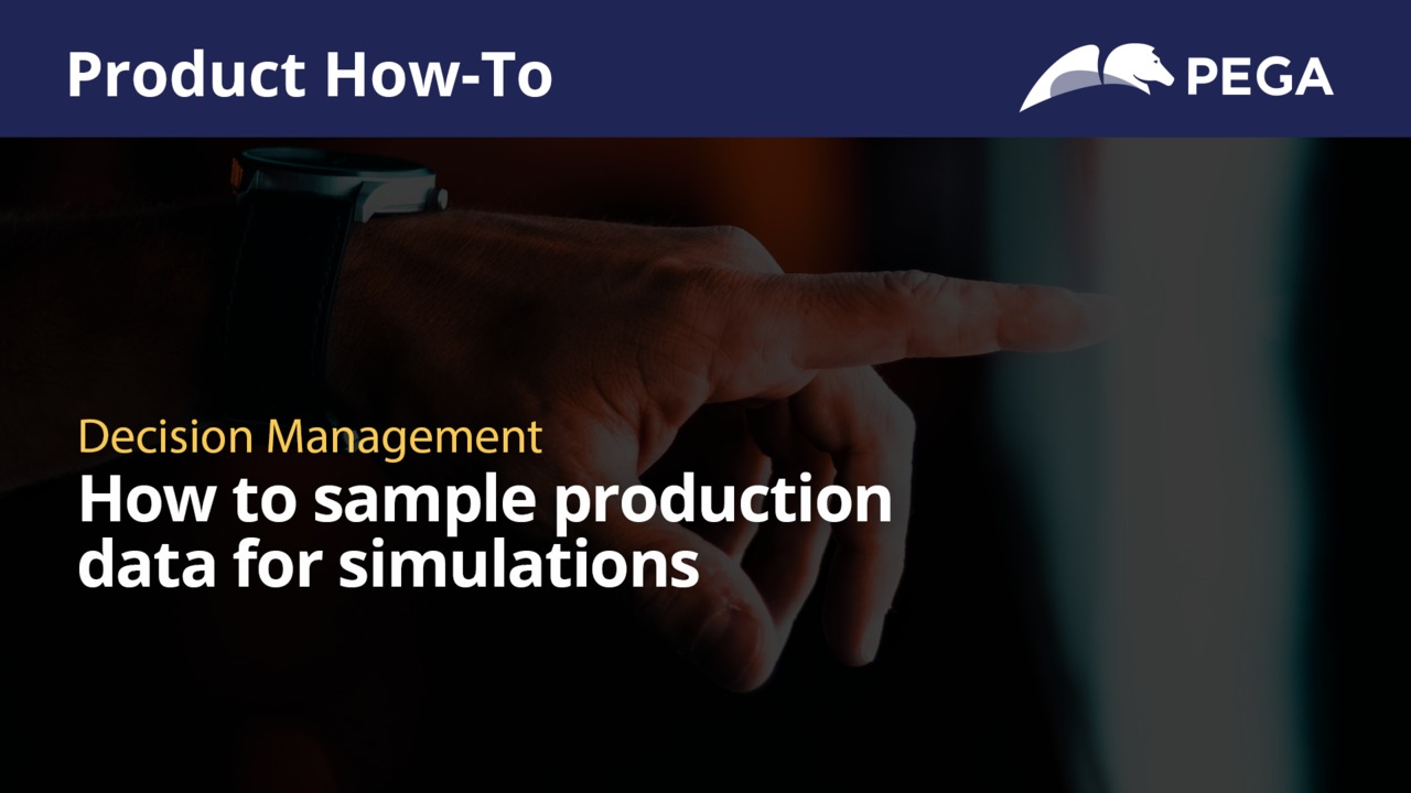 Product How-To | How to sample production data for simulations