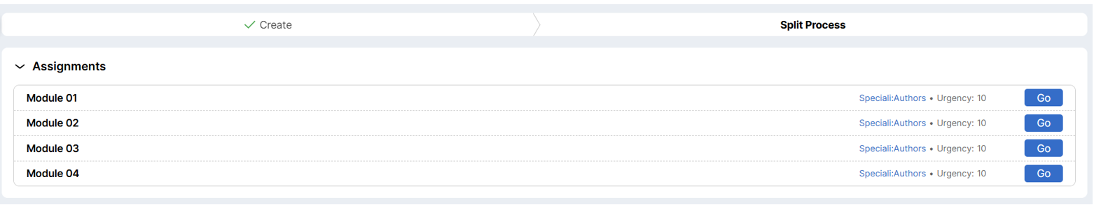 Split-for-each runtime