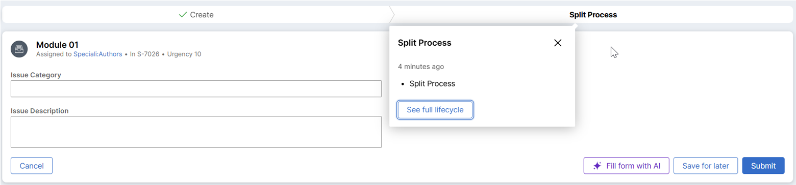 Split-for-each runtime tasks