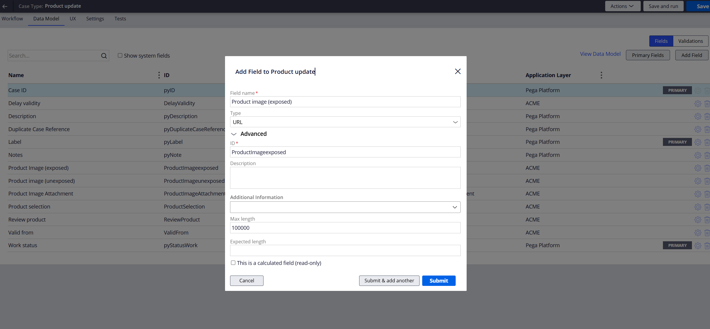 Create preview field - option A