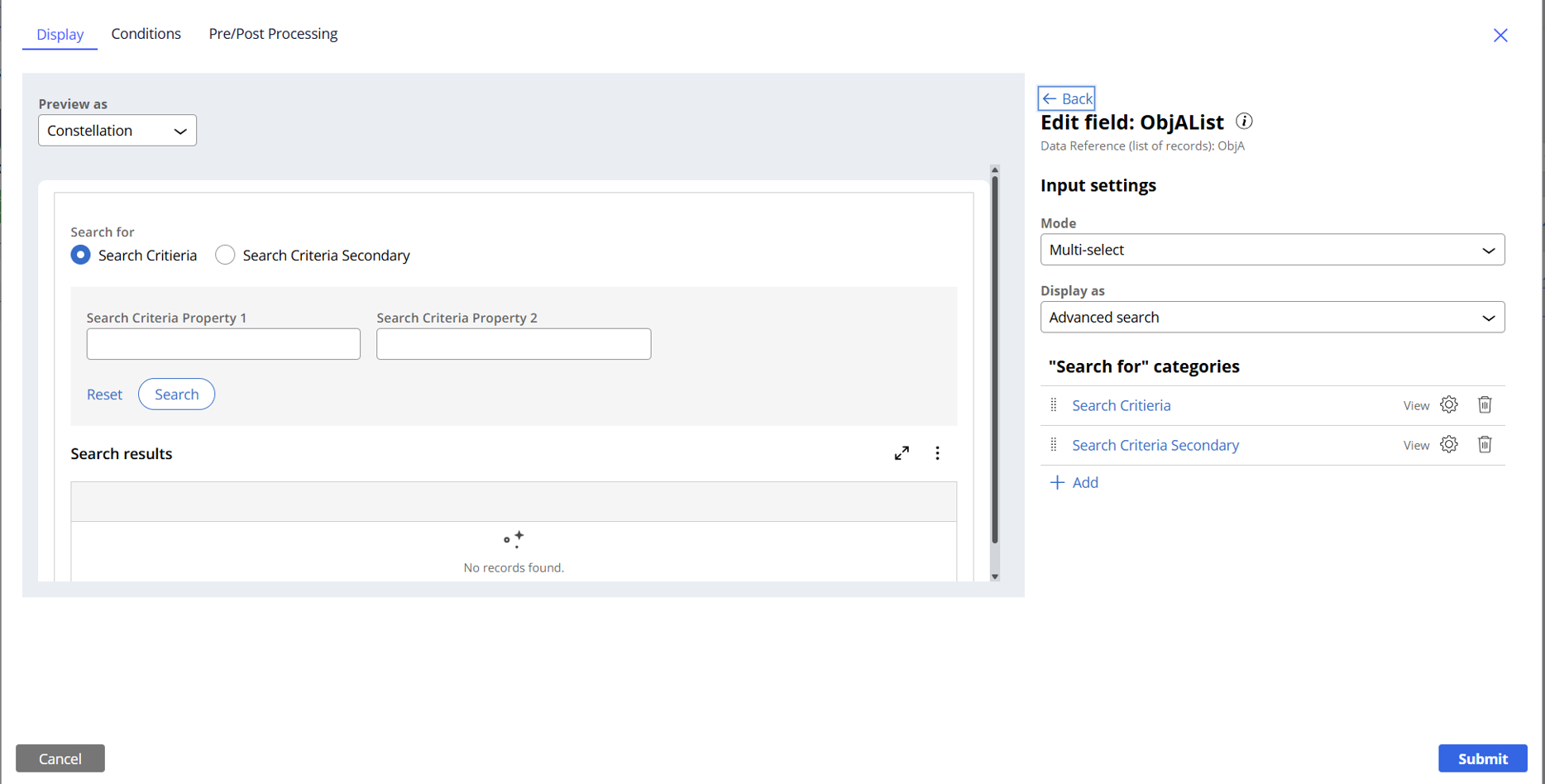 Advanced Search Configuration