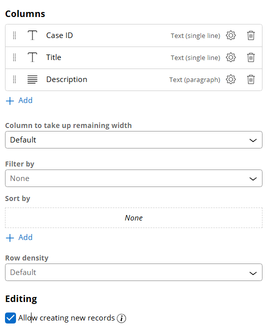 Case reference to add new cases