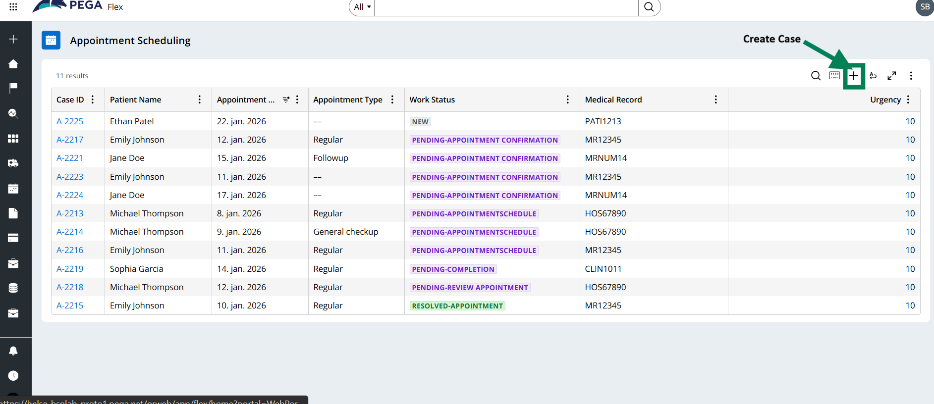 Insight Case Creation runtime sc 1