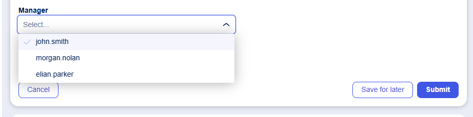 View picklist selection