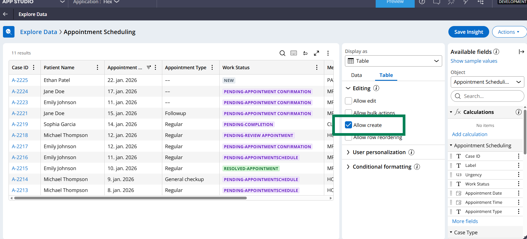 Enable Case creation from insights