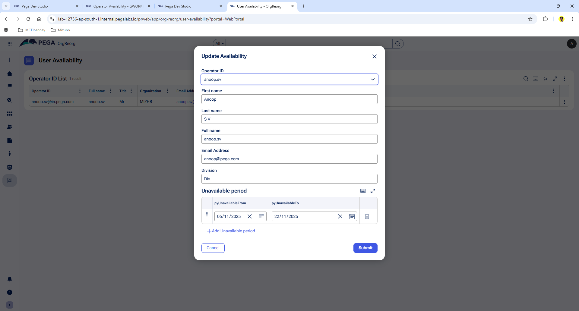Operator Record Update on OOTB data class