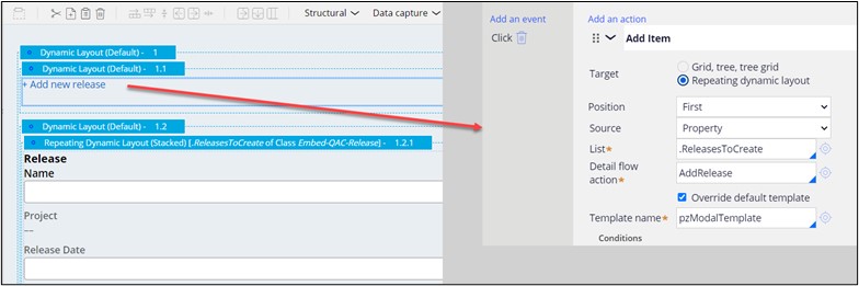 Add New Release Link to add Release to ReleaseTo Create Page list