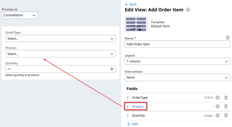 Add Order Item view to Edit Product and add other info
