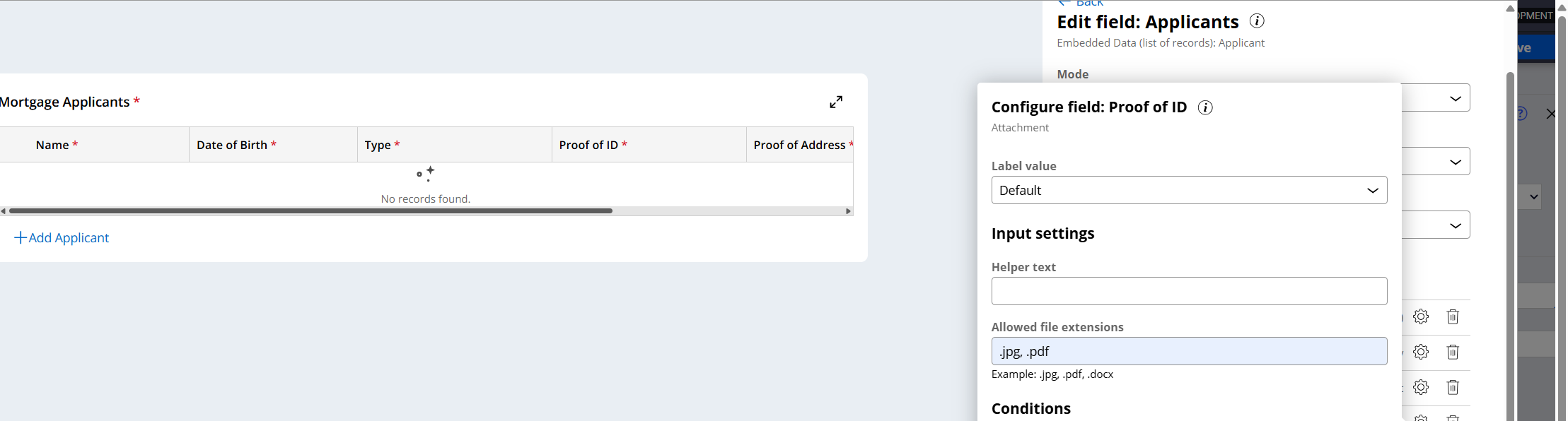 Allowed file extensions