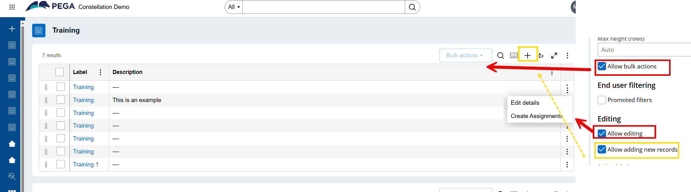 Bulk editing with config