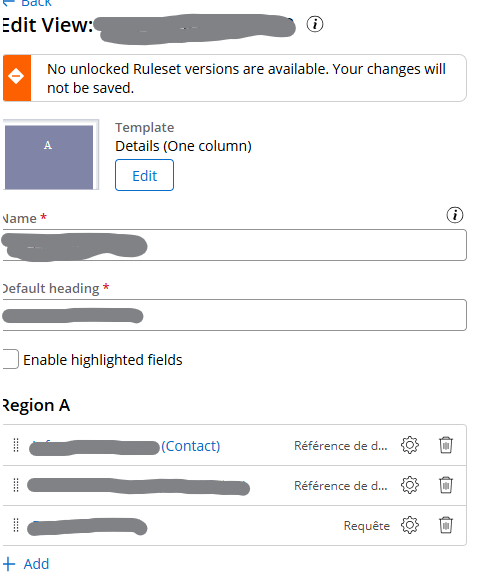 View of the case interaction