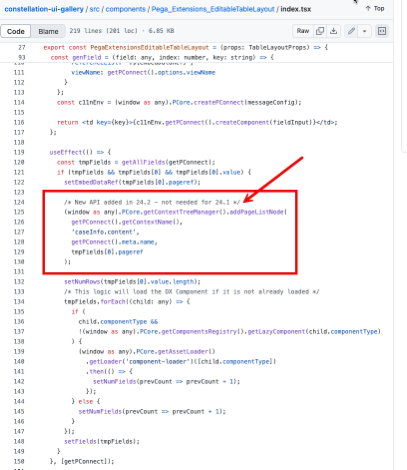 Page context settings