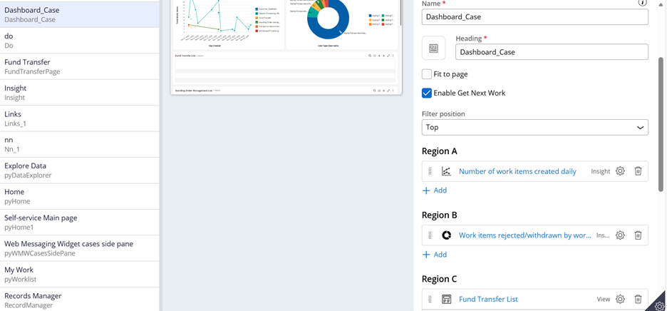 Landing page configuration