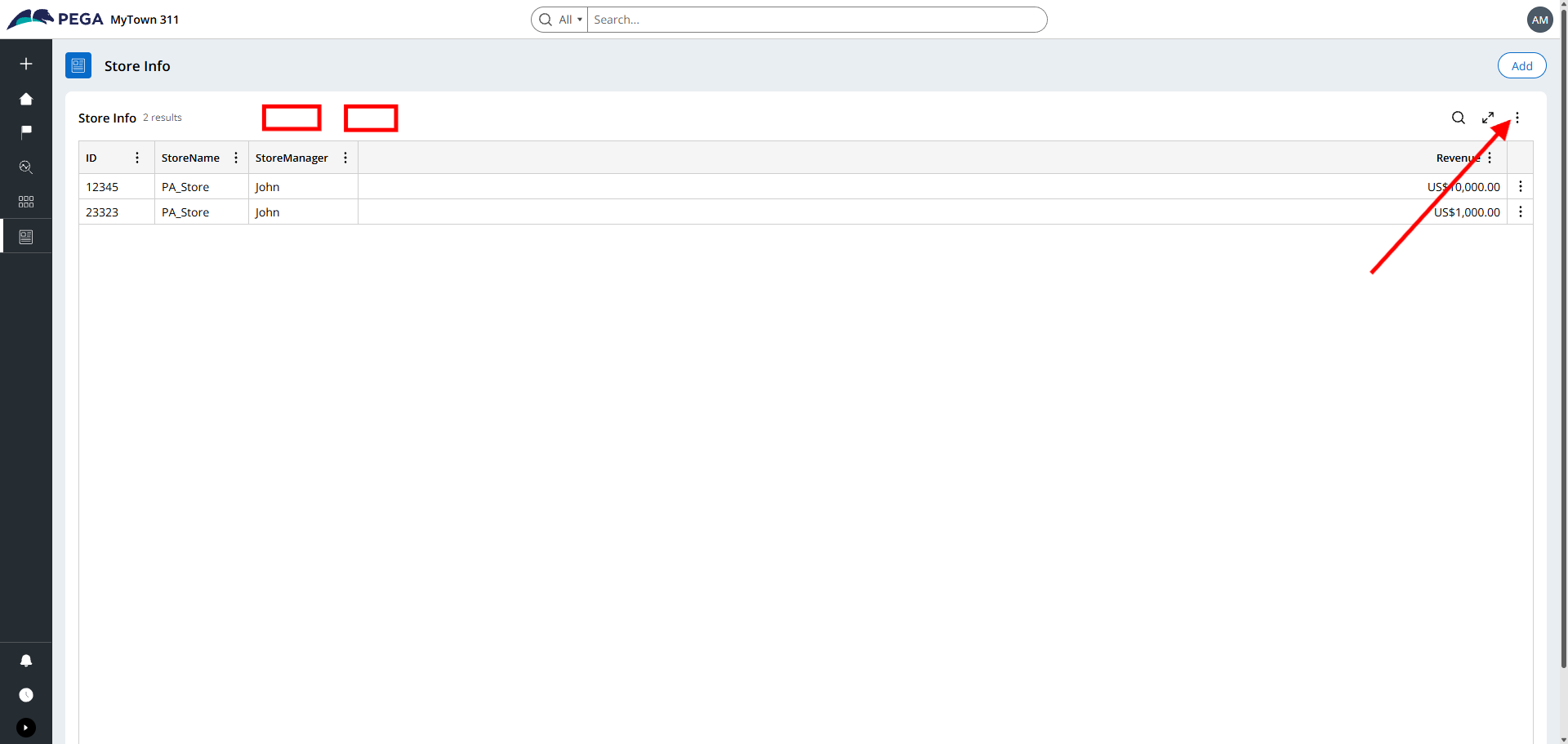 Default Table