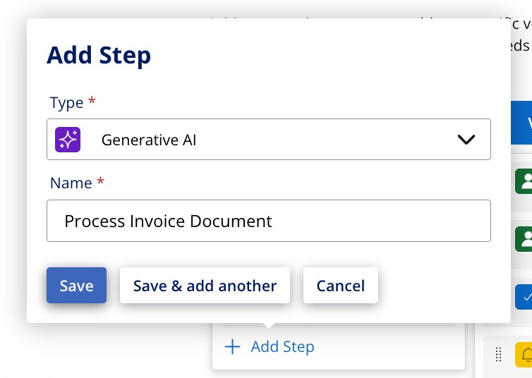 Step for Generative AI in Blueprint