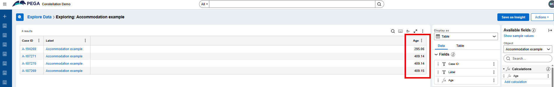 Insight with decimal