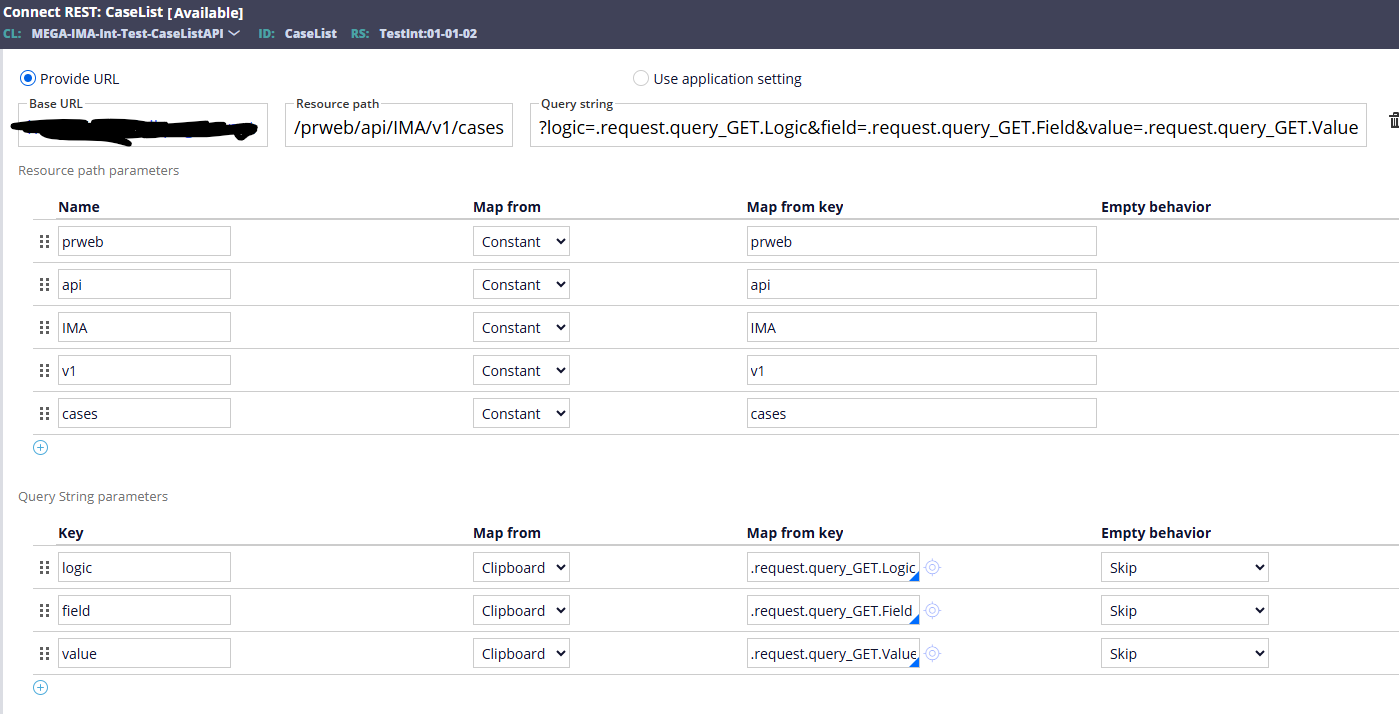 Connect REST config