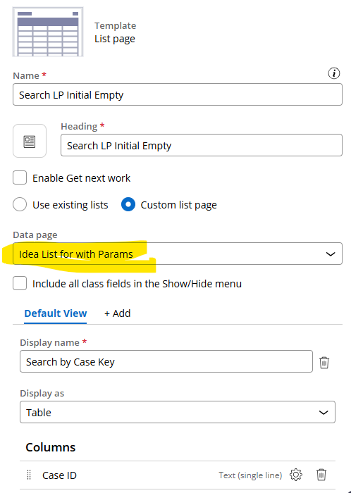 UI configuration