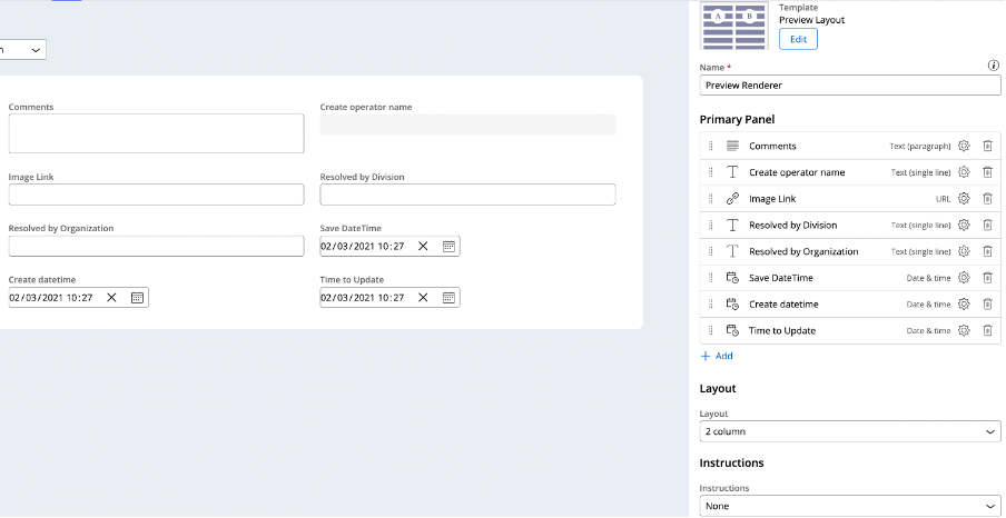 Preview Layout Configuration