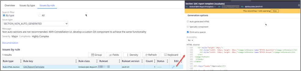 Modernization summary Issues by rule type