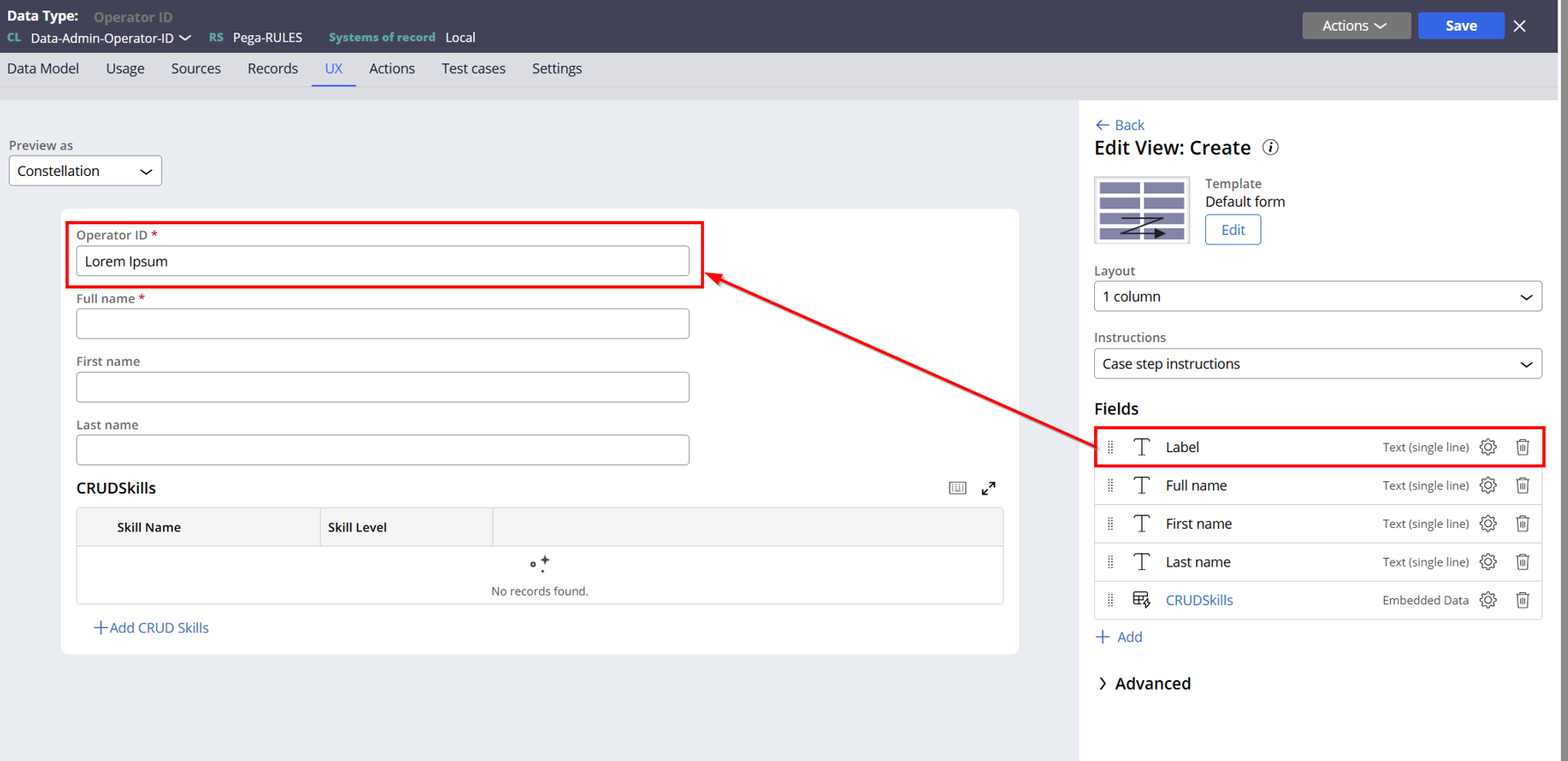 Configure Create and Edit views