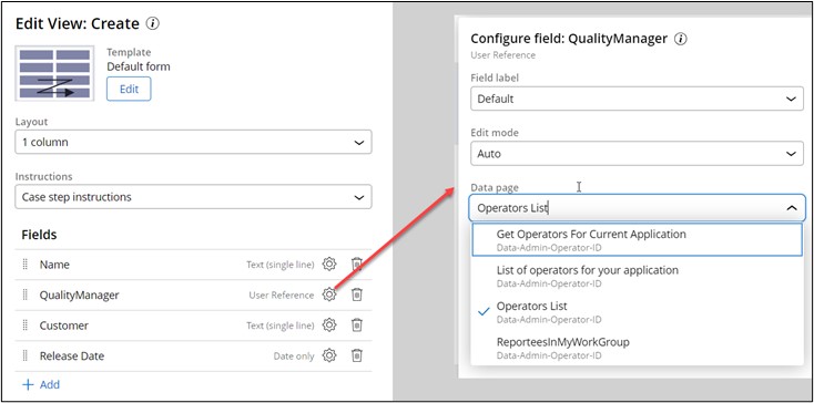 Quality Manager User Reference field Constellation