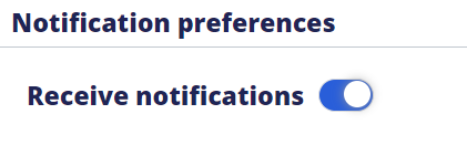 Receive notifications