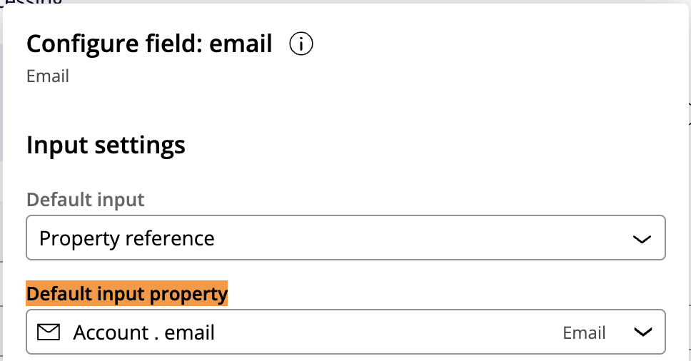 Default value configuration