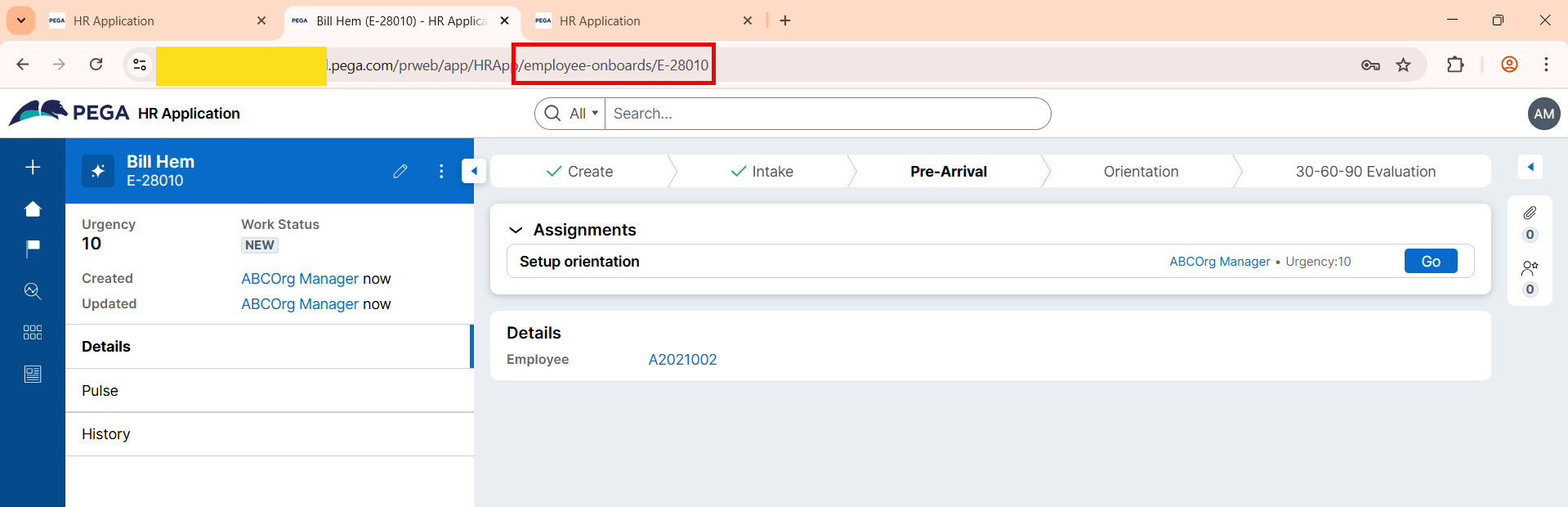 Semantic URL for case type