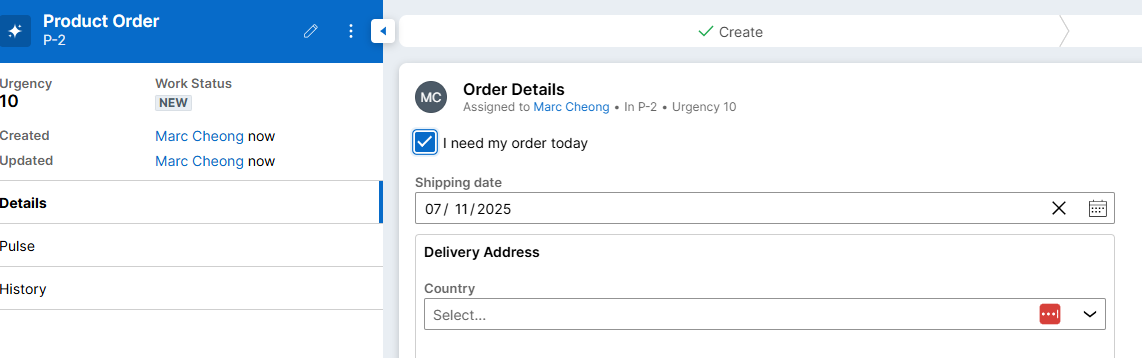 run time update shipping date