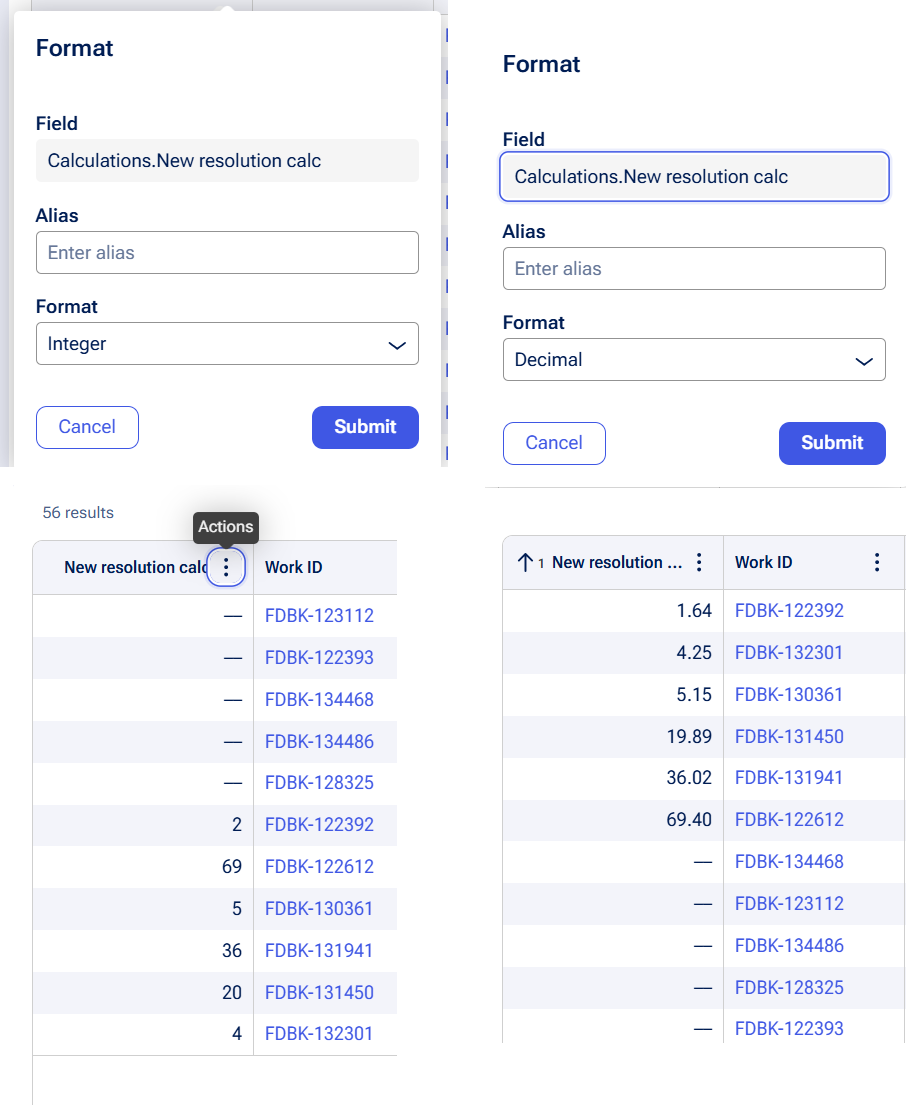 Format of Insight column