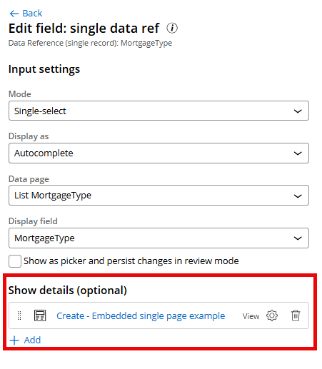 configuration of data reference