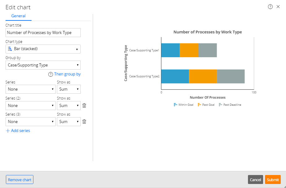 Adding a chart to a report | Pega