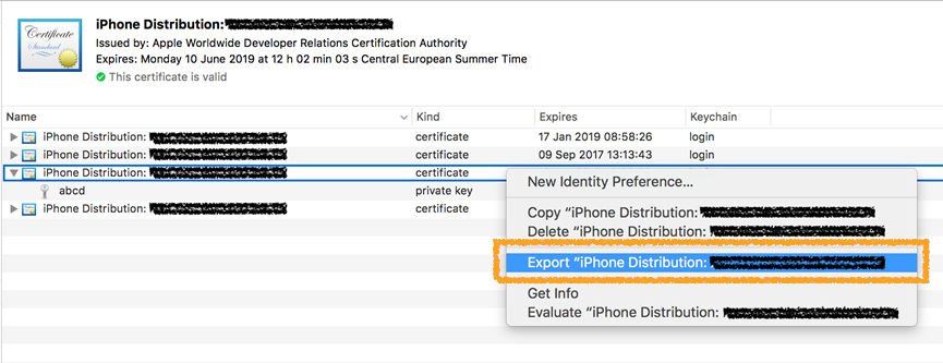 Ios distribution certificate что это