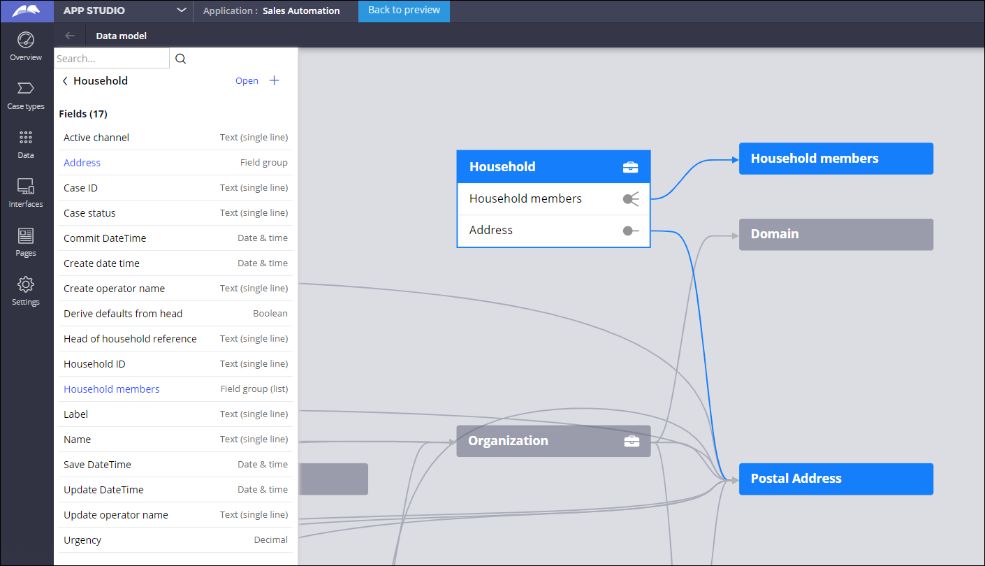 Pega Sales Automation Data Model Pega