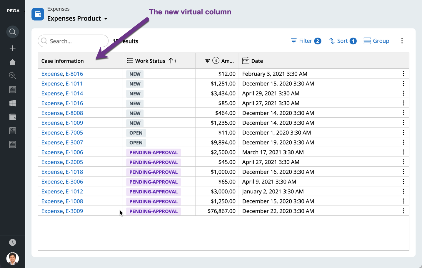 Image displays an example of tables and lists organized properly