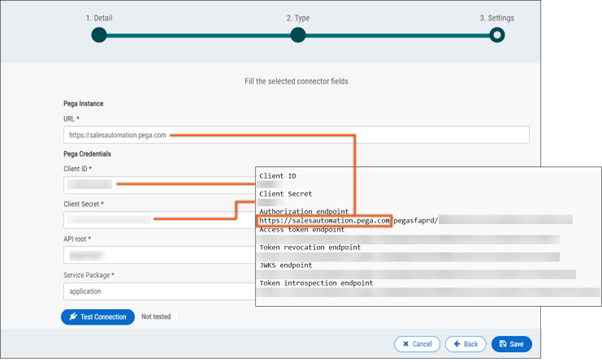 Connector fields.