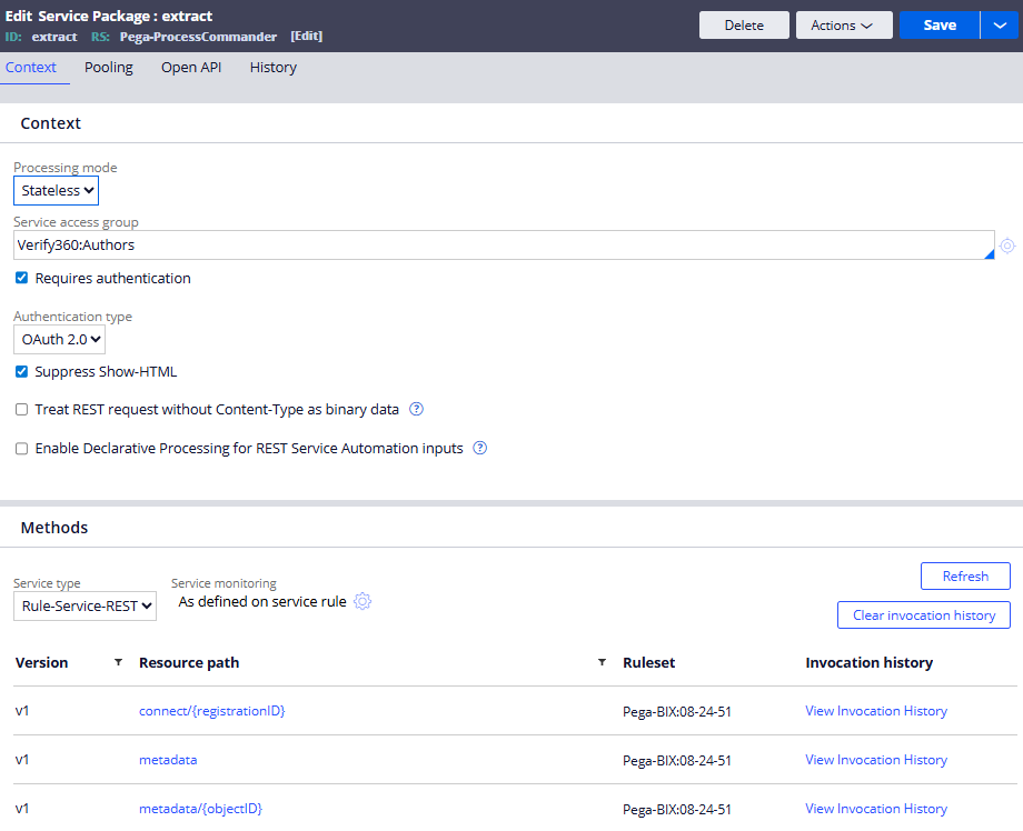 Extract Service Package.