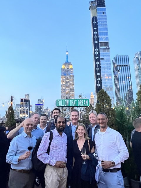 Group photo on rooftop NYC.