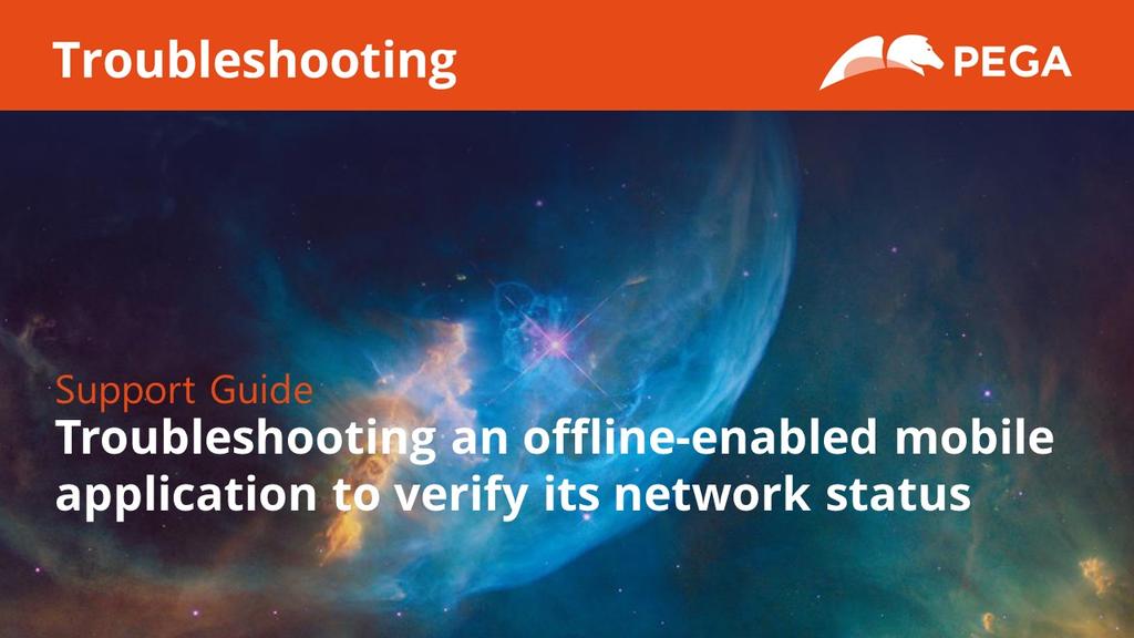 How to troubleshoot an offline-enabled mobile application to verify its network status