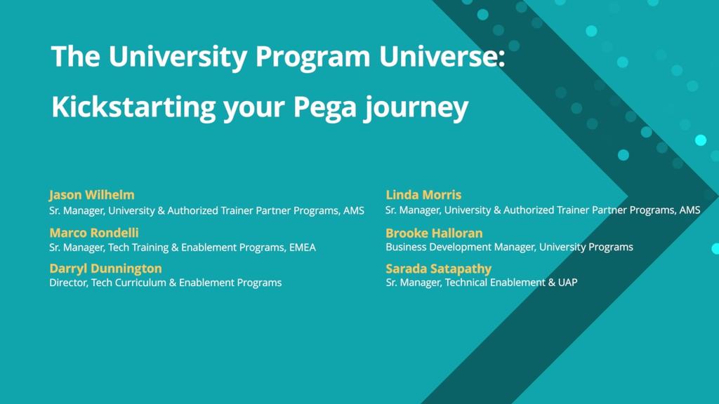 Episode 51: The University Program Universe: Kickstarting your Pega journey