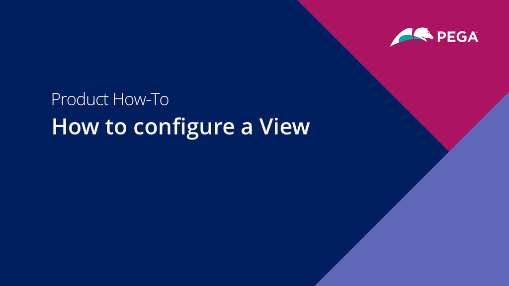 How to configure a view
