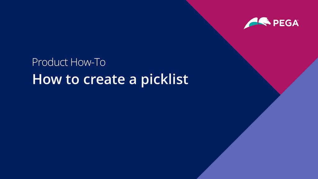 How to create a picklist