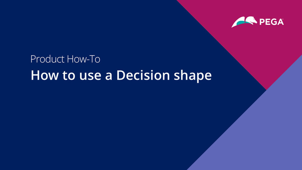 How to use a decision shape