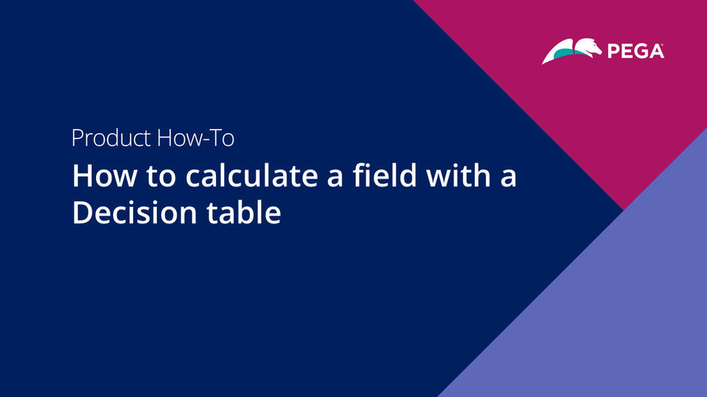 How to calculate a field with a decision table